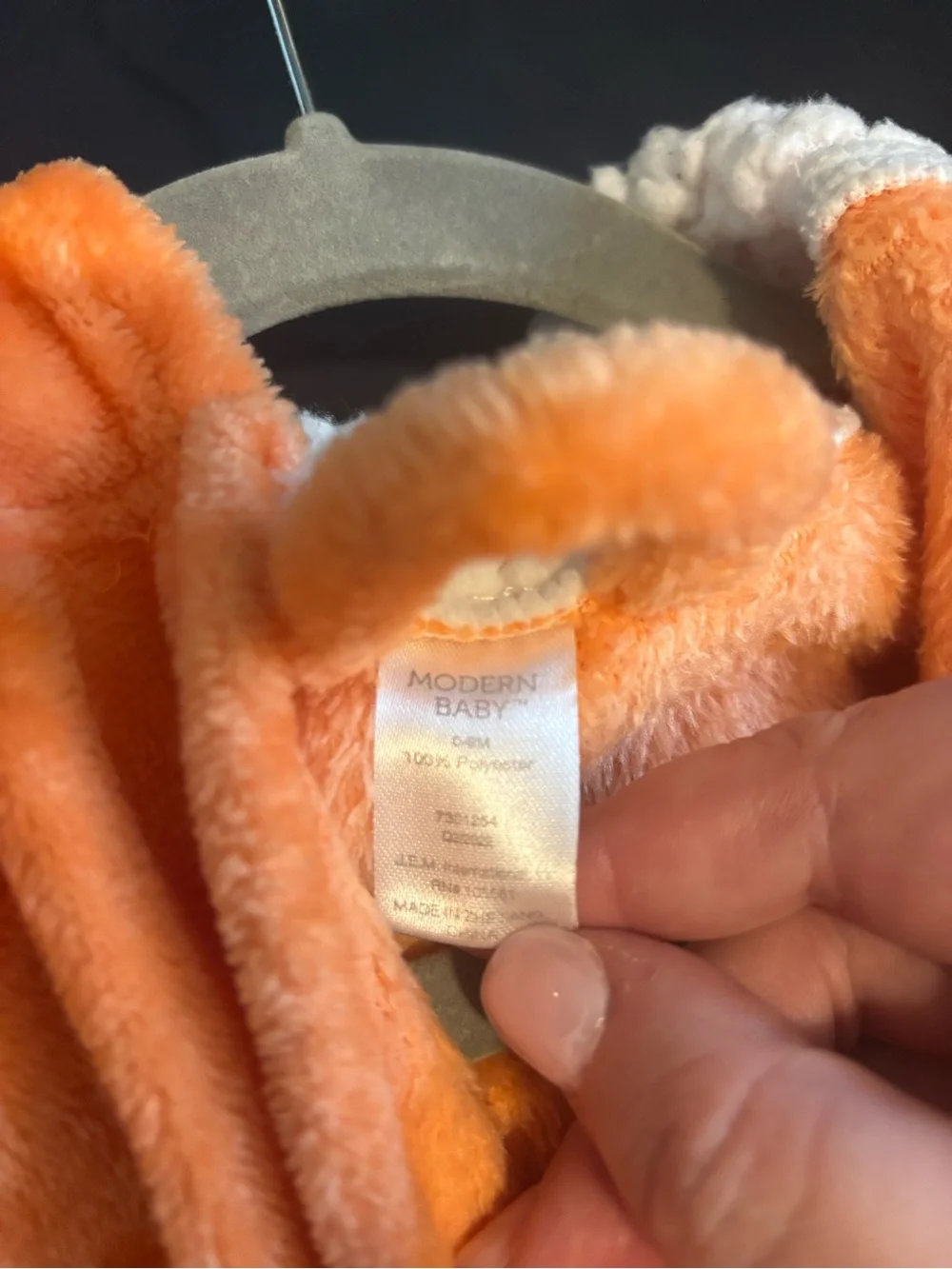 Modern Baby Bath Robe Pumpkin Fluffy Hooded Halloween 0-9 Months